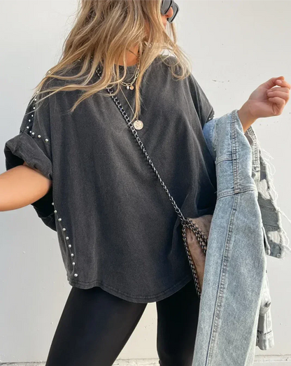 Bella | Oversized shirt with studs